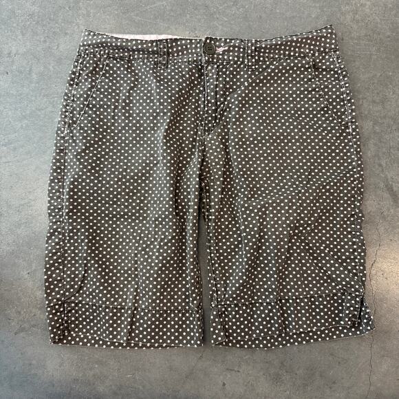 Vintage Y2K Girly Unionbay Pink Polka Dot Bermuda Shorts 32 100% Cotton - Picture 1 of 6